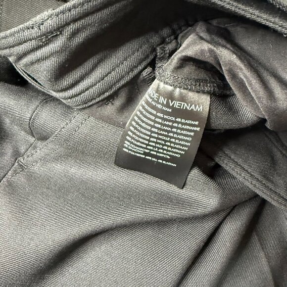 Club Monaco High Rise Enamel Ring Wool Blend Black Crop Trouser Pants Size 8 NEW - Picture 8 of 13